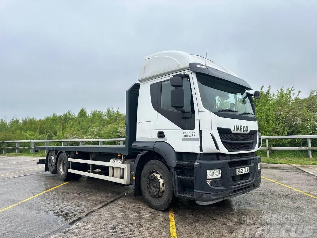Iveco Stralis 420 High Roof Sleeper 6x2 Flatbed Curtainsider trucks