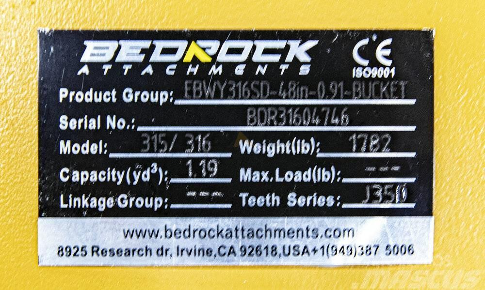 CAT 48" Severe Rock Bucket 315D/F,316E/F,318D2/E/F Other components