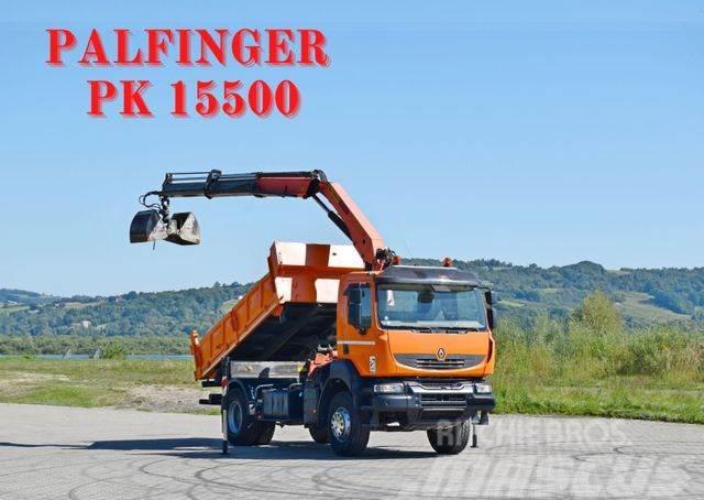 Renault KERAX 370 DXI* KIPPER 3,70m *PK 15500 + FUNK*TOP Crane trucks