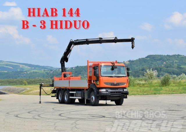 Renault KERAX 410 * HIAB 144 B-3 HIDUO / 6x4 * TOP Crane trucks