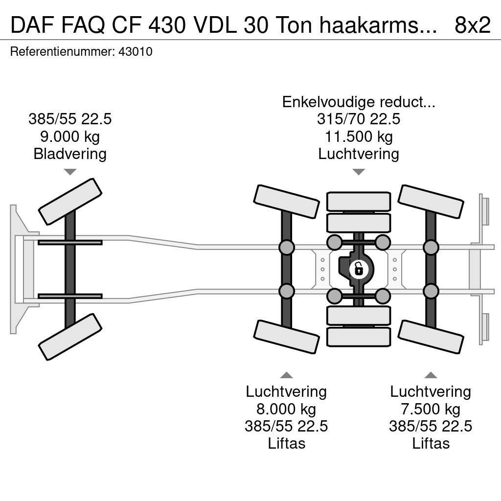 DAF FAQ CF 430 VDL 30 Ton haakarmsysteem Hook lift trucks