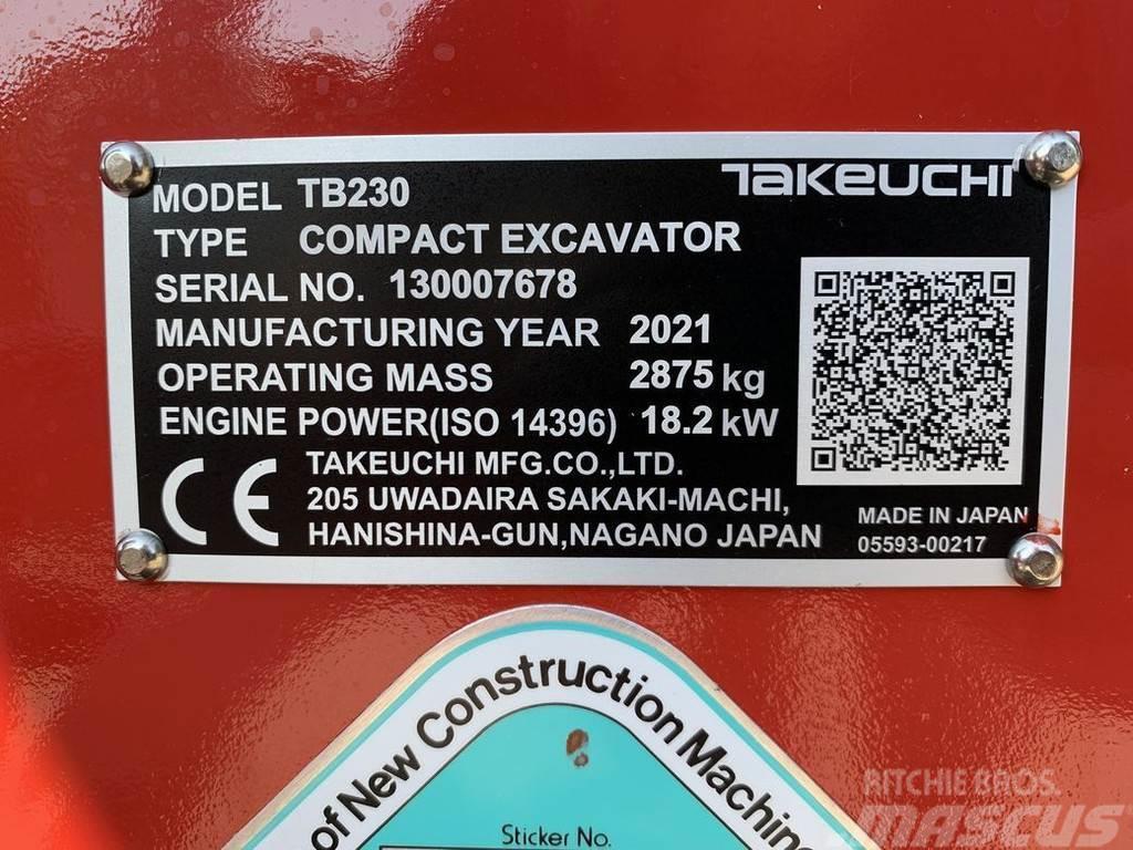Takeuchi TB230 V3 Mini excavators < 7t (Mini diggers)