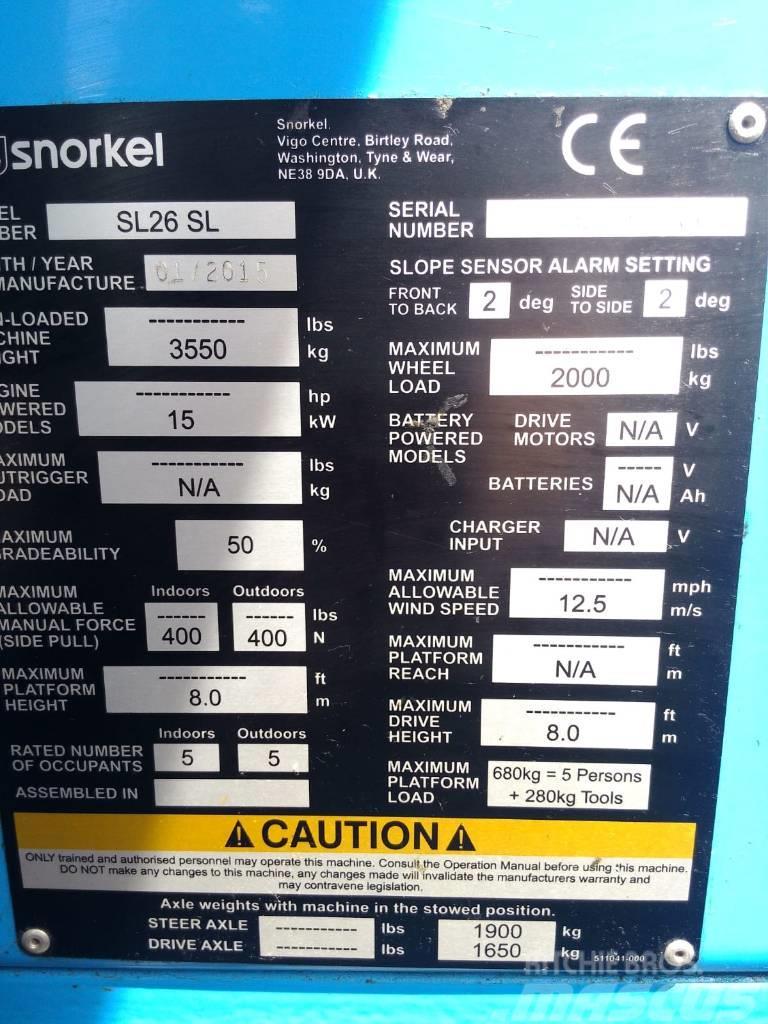 Snorkel SL 26 Articulated boom lifts