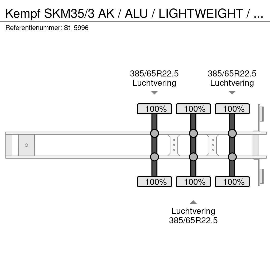 Kempf SKM35/3 AK / ALU / LIGHTWEIGHT / 29M3 / LIFT AXLE Tipper semi-trailers