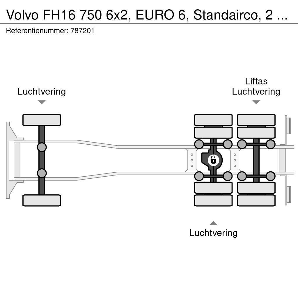 Volvo FH16 750 6x2, EURO 6, Standairco, 2 Units Chassis Cab trucks