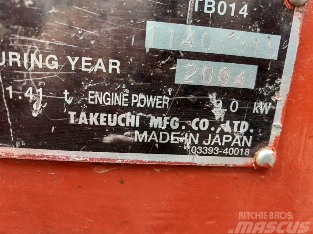 Takeuchi TB014 Mini excavators < 7t (Mini diggers)