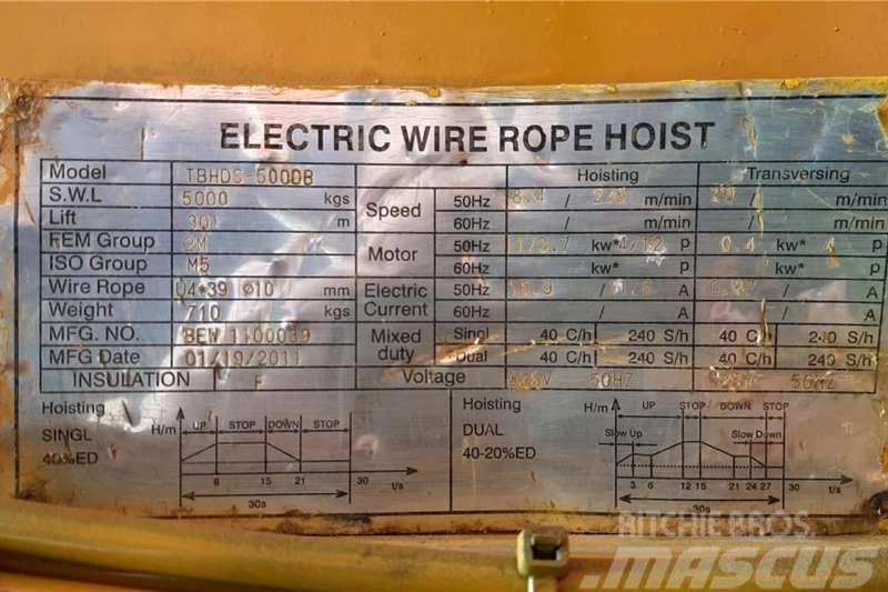 Tusker Electric Wire Rope Hoist 5 Ton Other trucks