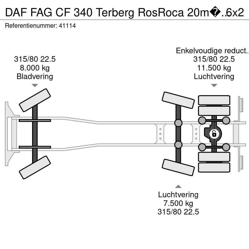 DAF FAG CF 340 Terberg RosRoca 20m³ + AE weighing syst Waste trucks