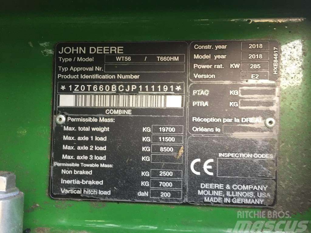 John Deere T 660 Combine harvesters