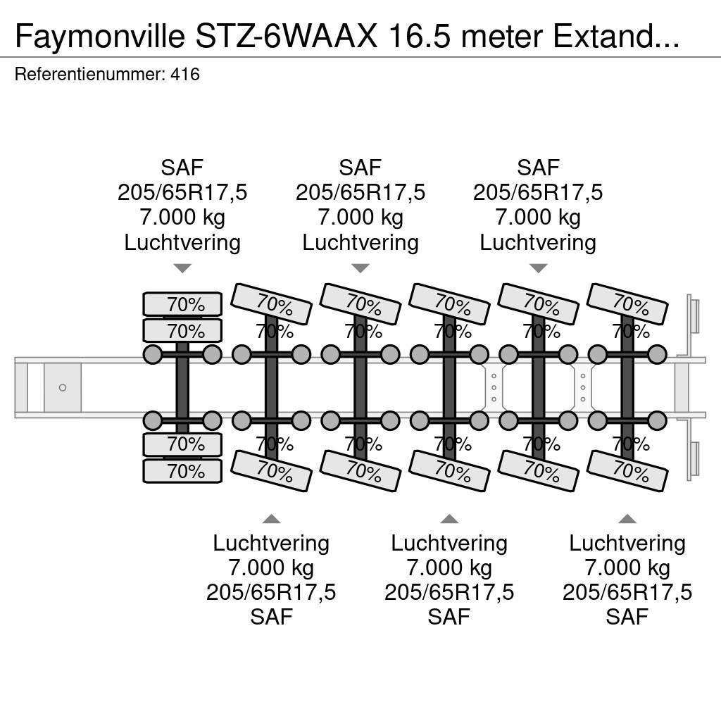 Faymonville STZ-6WAAX 16.5 meter Extandable Powersteering Germ Low loader-semi-trailers