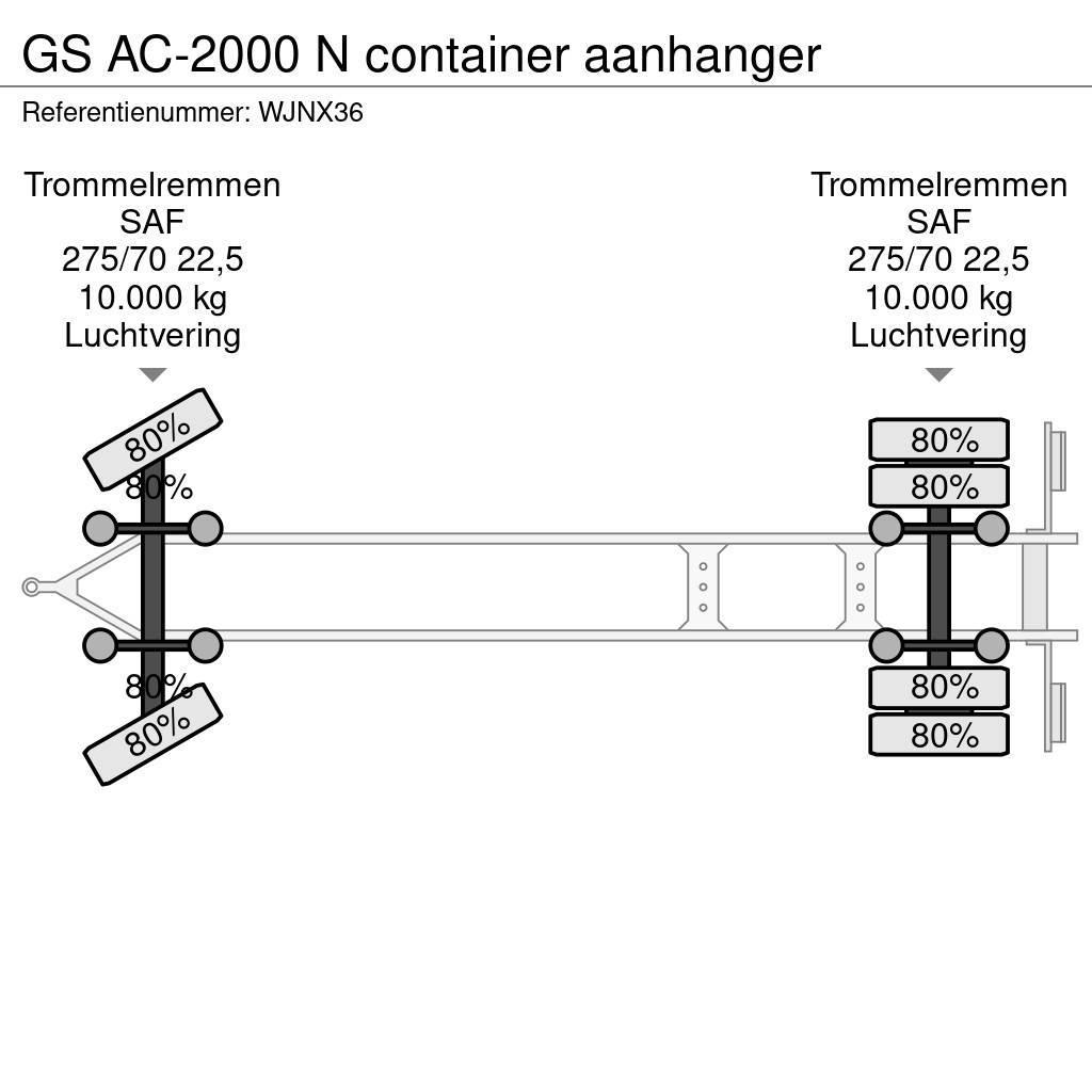 GS AC-2000 N container aanhanger Containerframe trailers