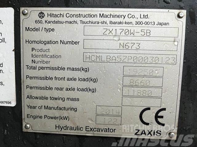Hitachi ZX 170 W-5B Wheeled excavators