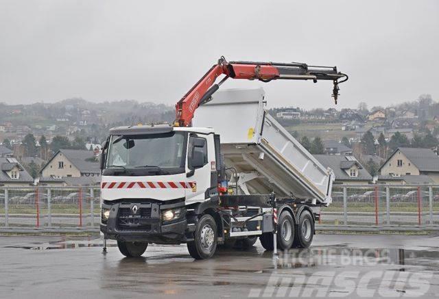 Renault C380 *KIPPER 5,10 m* FASSI F175A.0.22+FUNK /6x4 Crane trucks