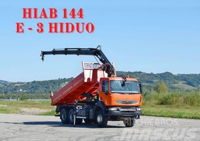 Renault KERAX 430 * HIAB 144 E-3 HIDUO+ FUNK * 6x4 * TOP Tipper trucks