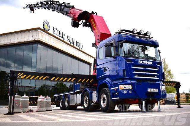 Scania R480 8x2 PALFINGER PK 150002 FLY JIB WINCH CRANE Crane trucks