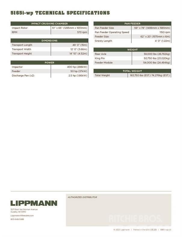 Lippmann 5165i WP Crushers