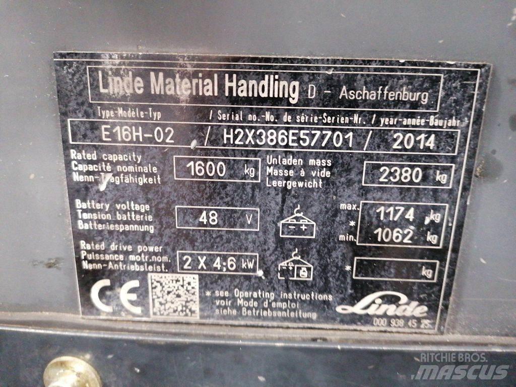 Linde E16H-02 Electric forklift trucks