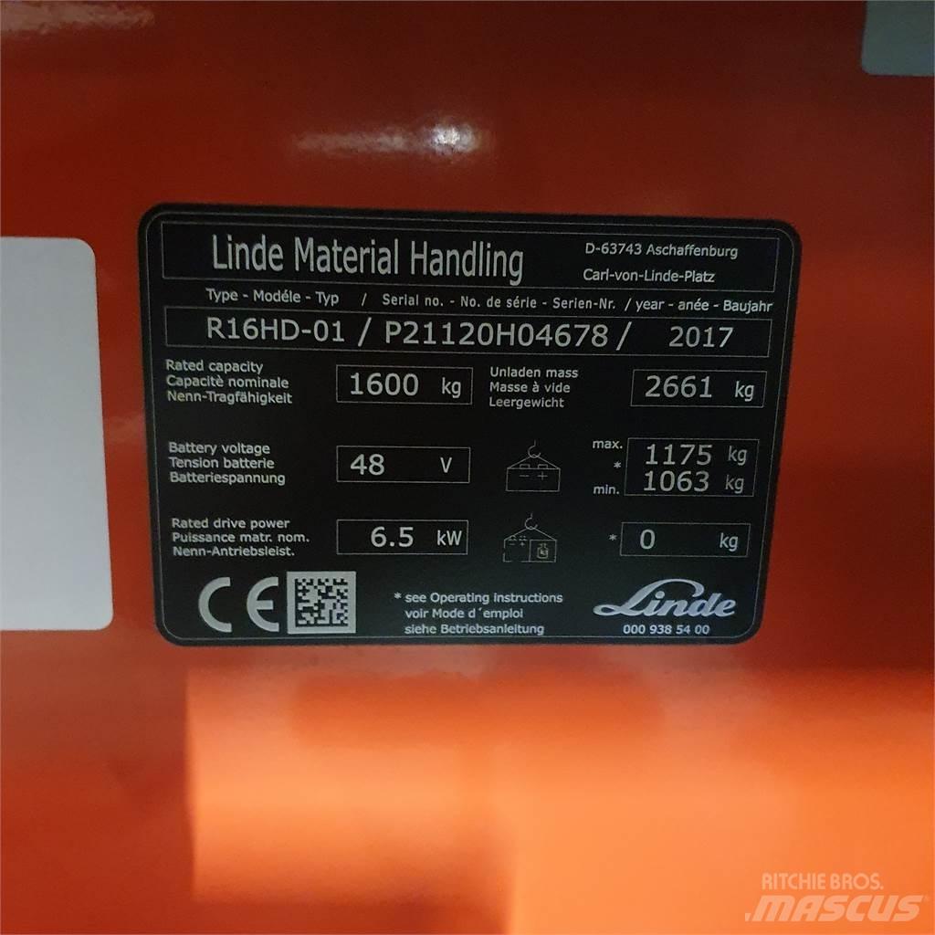 Linde R16HD Reach truck