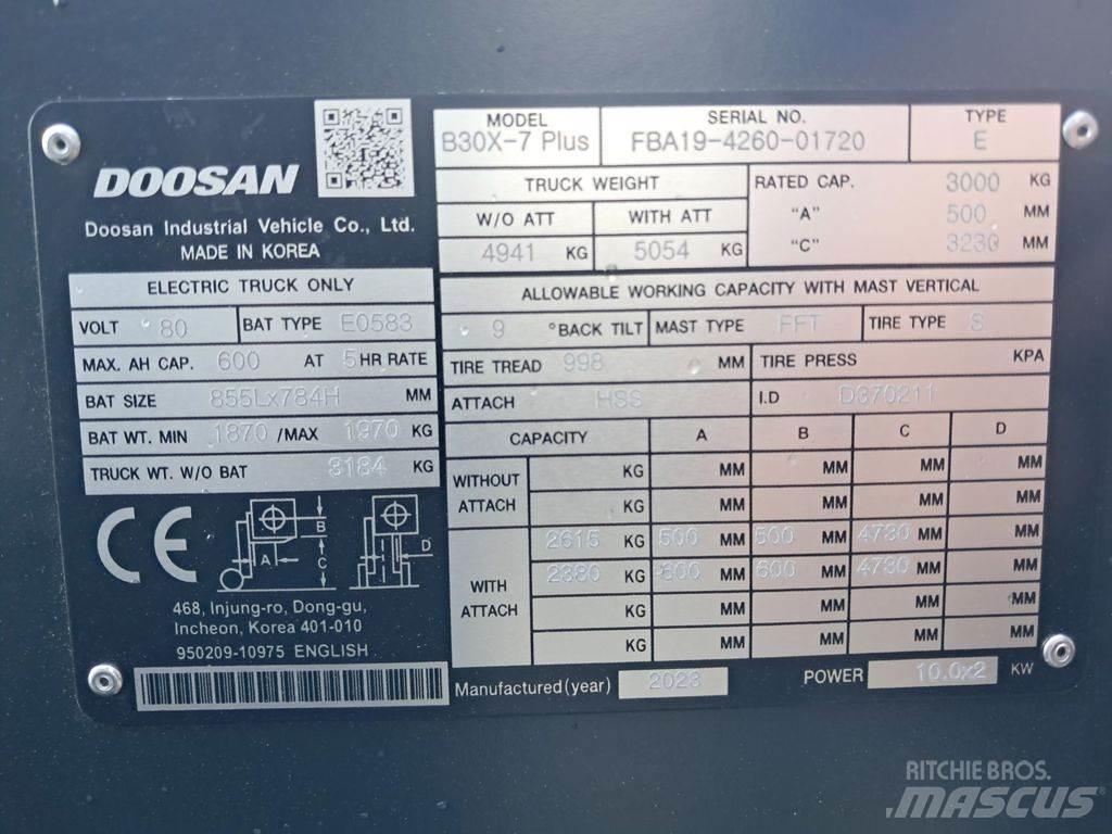 Doosan B30X-7 Plus Electric forklift trucks