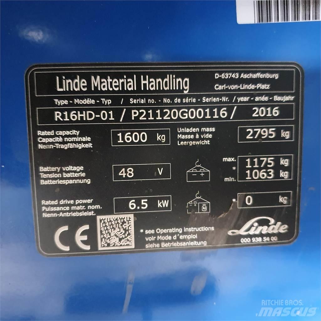 Linde R16HD Reach truck