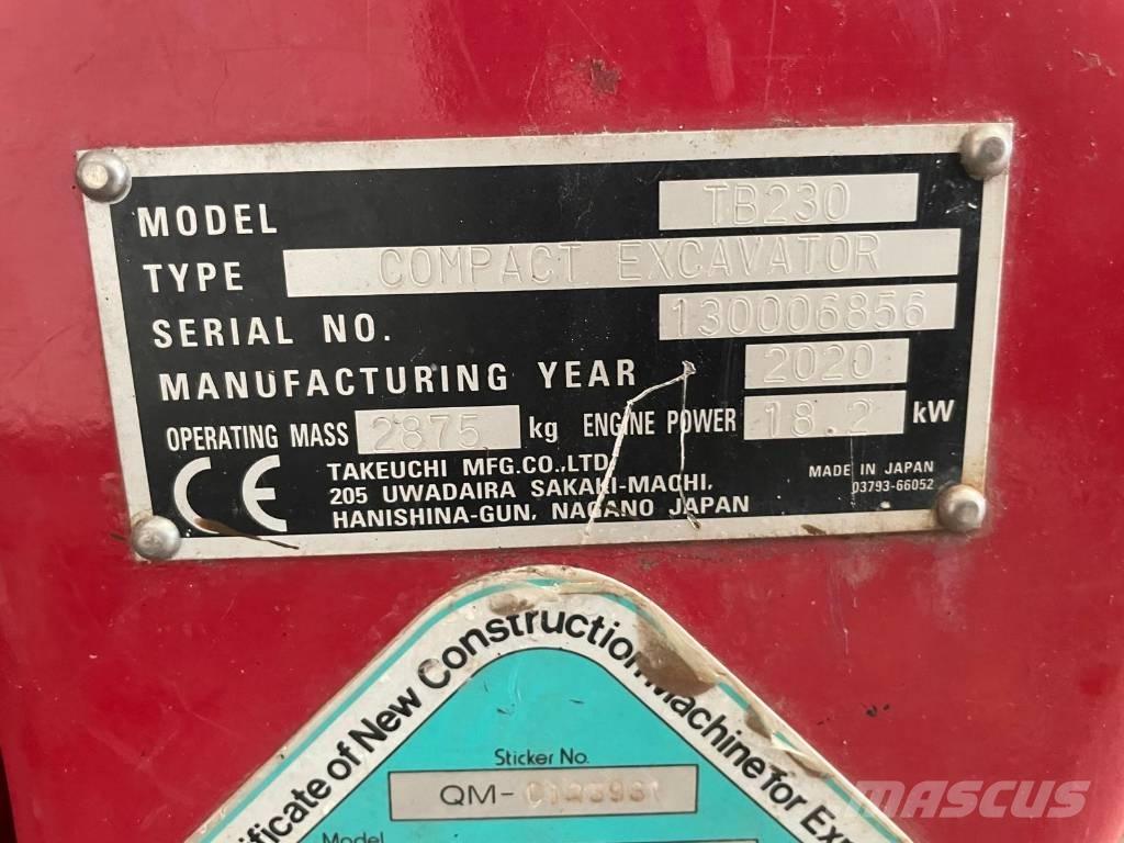 Takeuchi TB 230 Mini excavators < 7t (Mini diggers)
