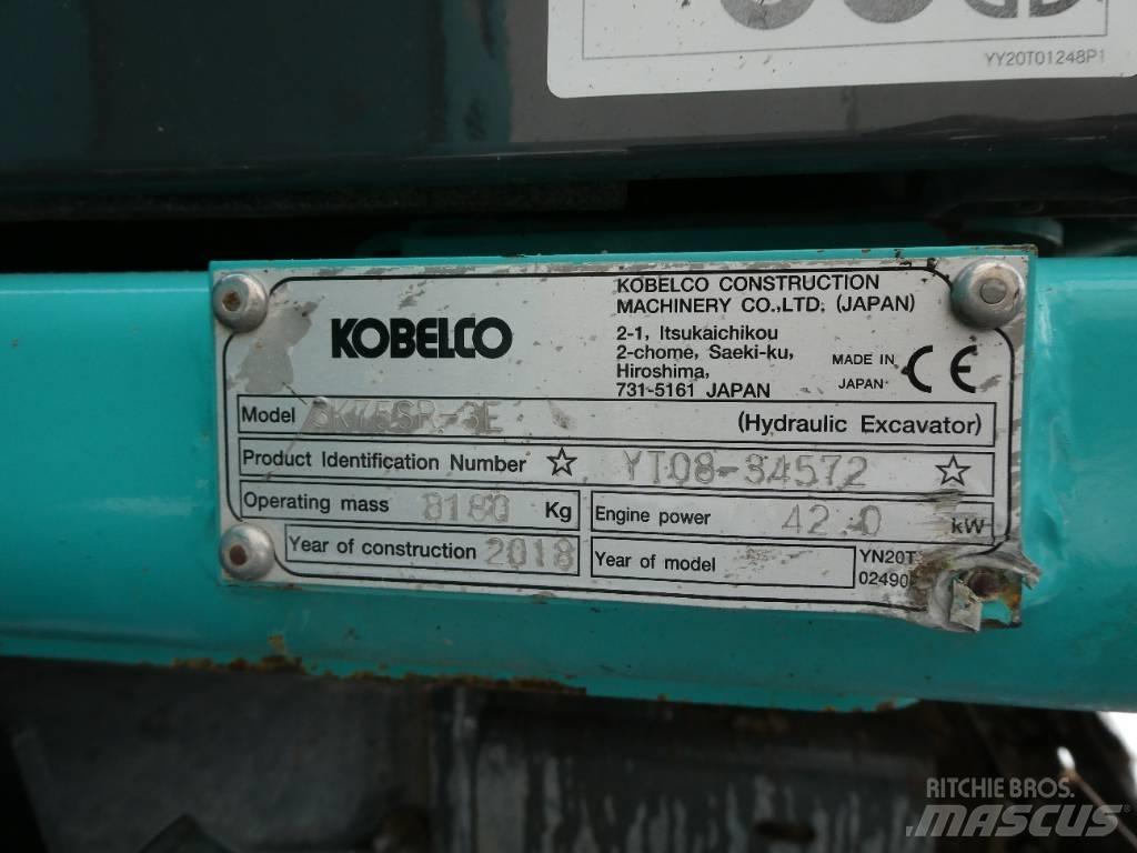Kobelco SK 75 SR-3E Mini excavators  7t - 12t