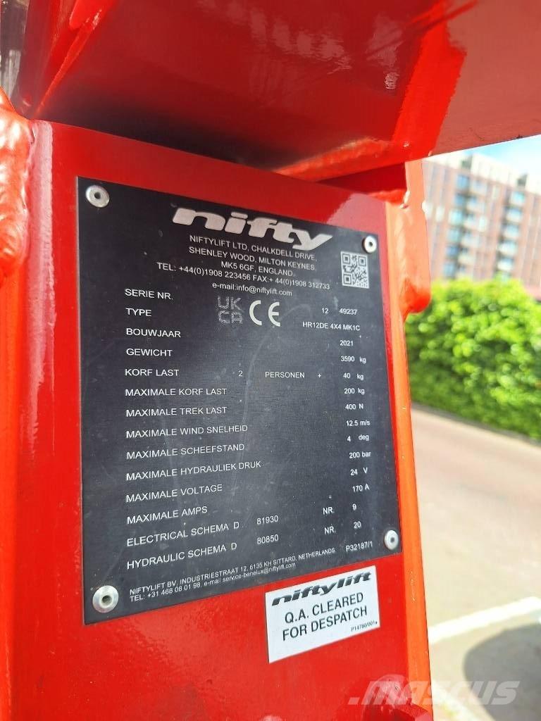 Niftylift HR 12 D E Articulated boom lifts