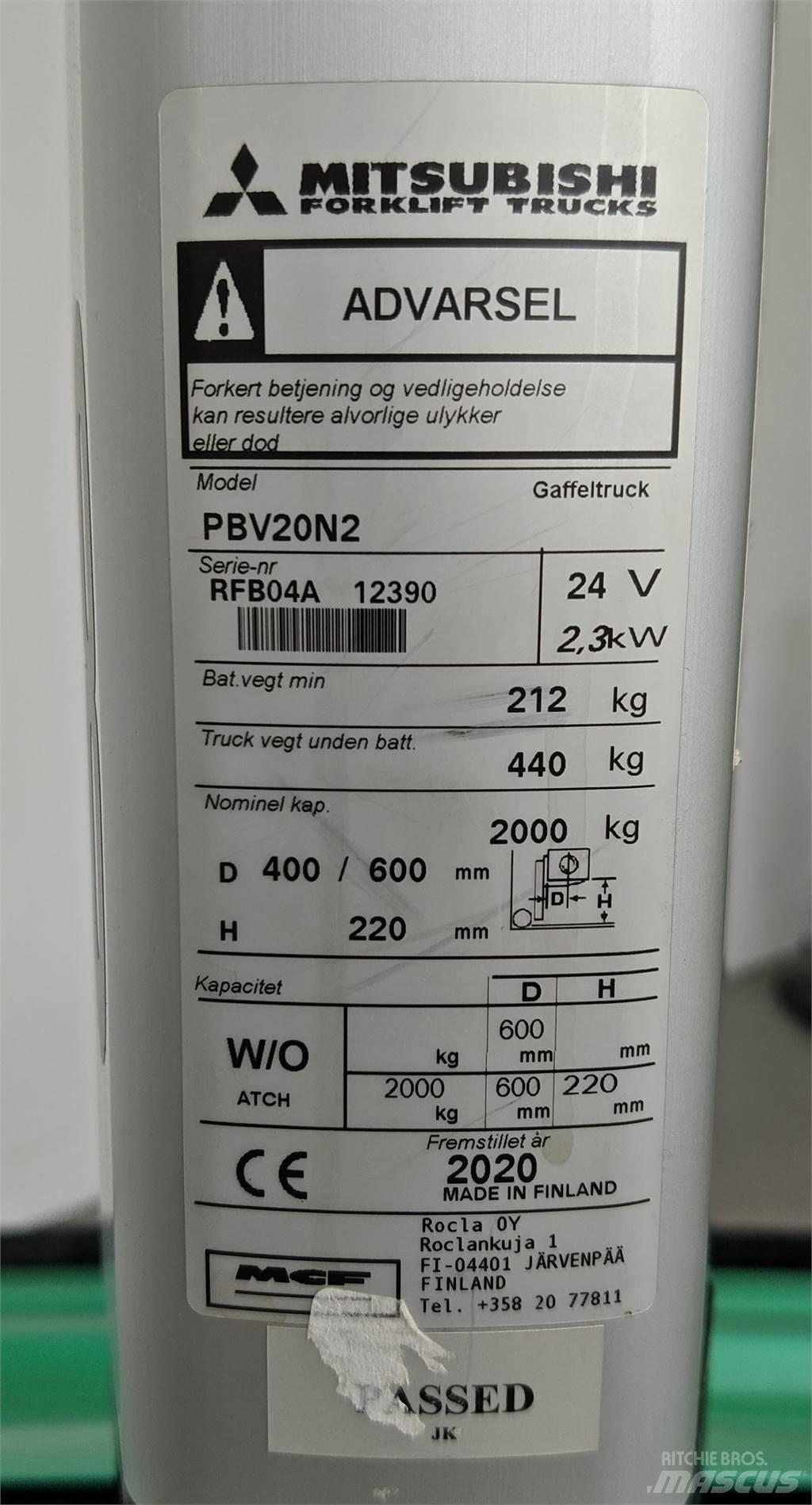 Mitsubishi PBV20N2 Other