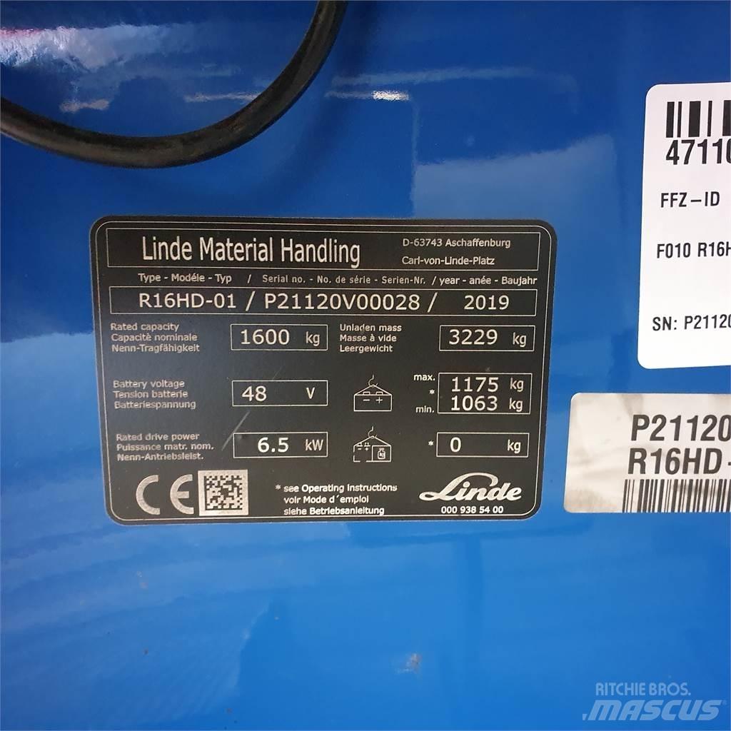 Linde R16HD Reach truck