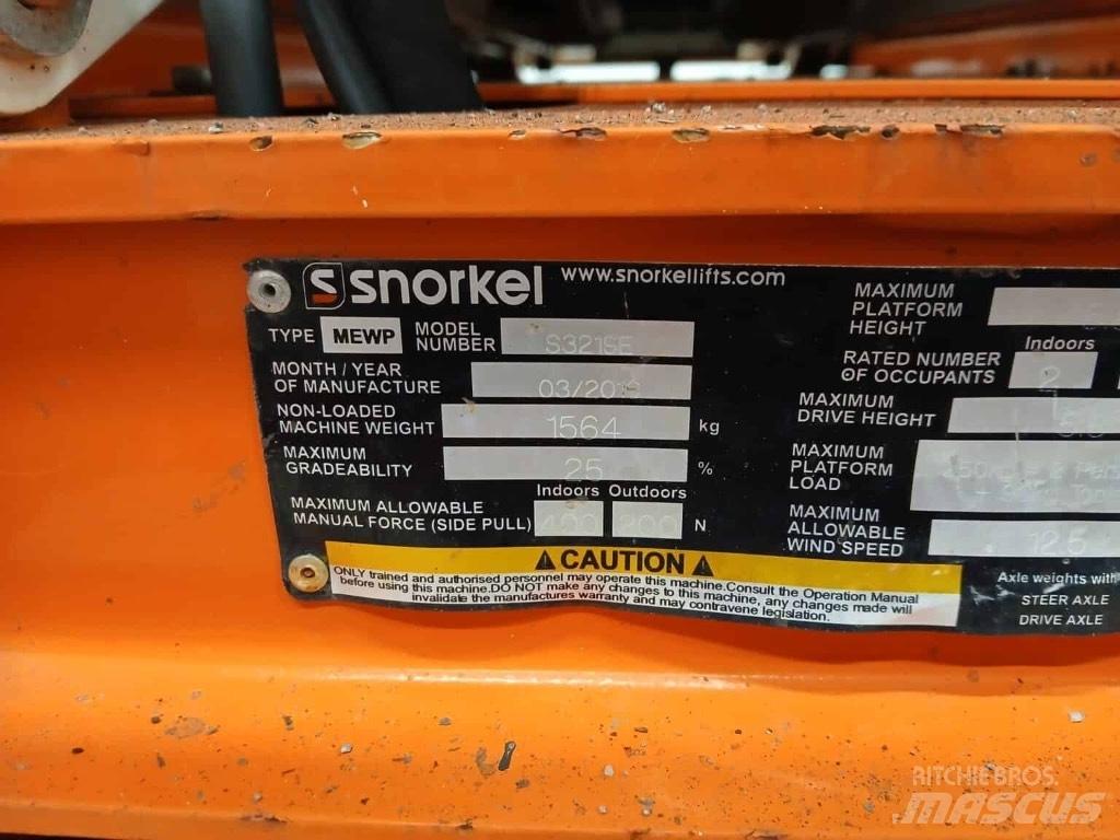 Snorkel S 3219 E Scissor lifts
