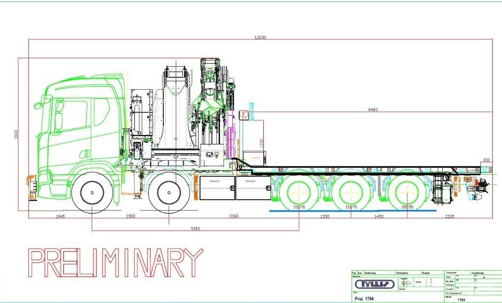 Scania R660 Truck mounted cranes