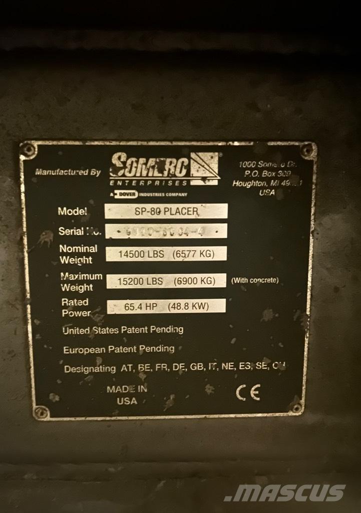 Somero SP-80 (#1105) Concrete accessories