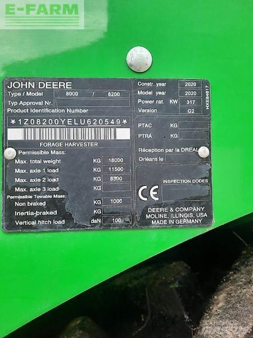 John Deere 8200i Forage harvesters