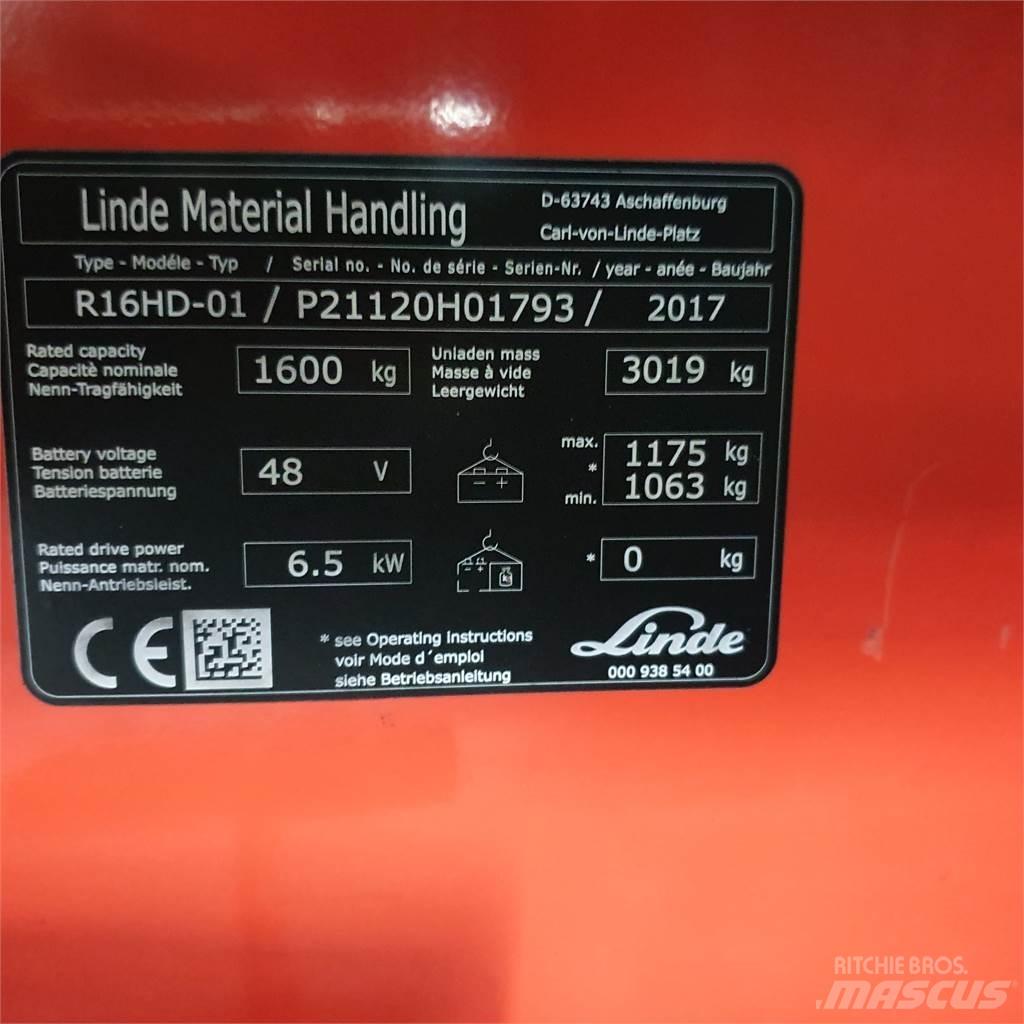 Linde R16HD Reach truck