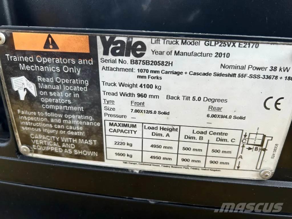 Yale 2.5 Heftruck LPG trucks