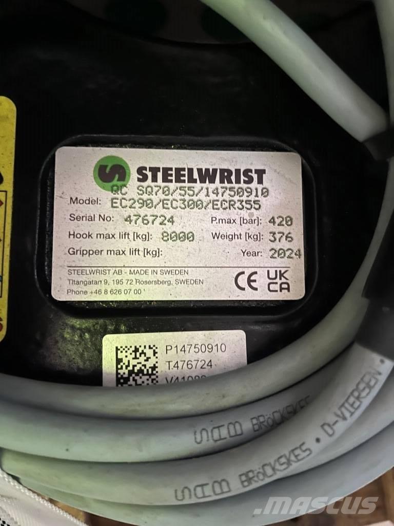 Steelwrist SQ70 Quick connectors