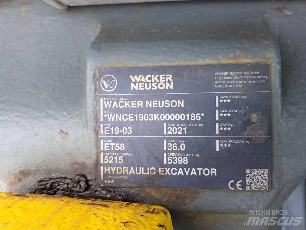 Wacker Neuson ET58 Crawler excavators