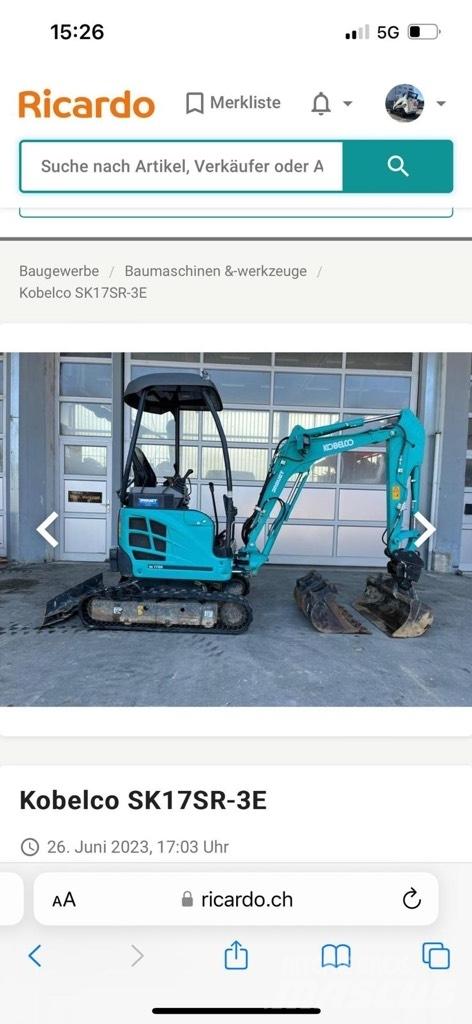 Kobelco SK17SR-3E Mini excavators < 7t (Mini diggers)
