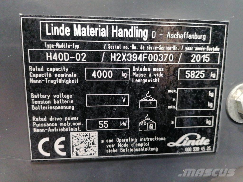 Linde H40D-02 Diesel trucks
