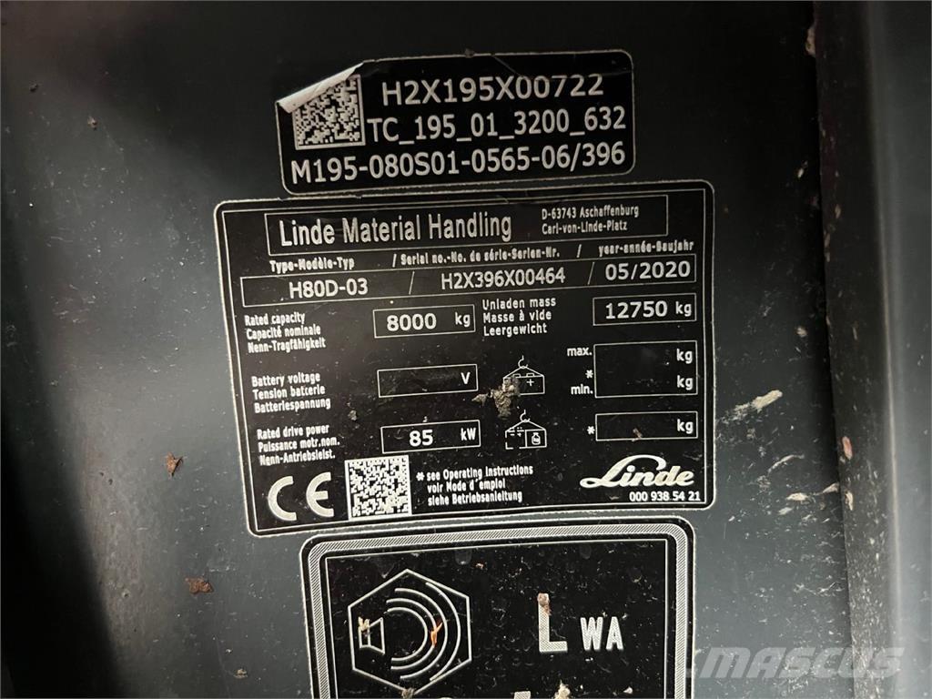 Linde H80D-03 Diesel trucks
