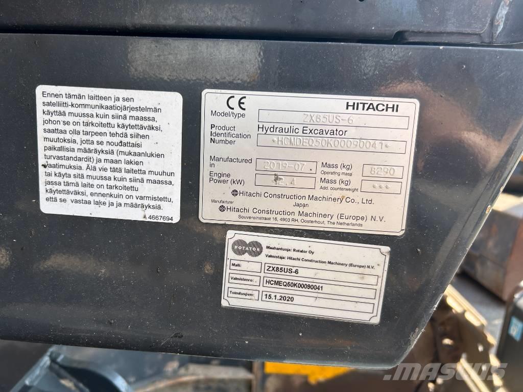 Hitachi ZX85US-6 BL Mini excavators  7t - 12t