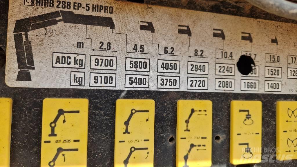 Hiab 288 EP-5 Hipro Loader cranes