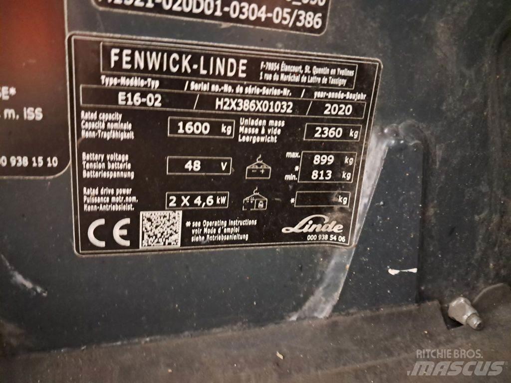 Linde E16-02 Electric forklift trucks