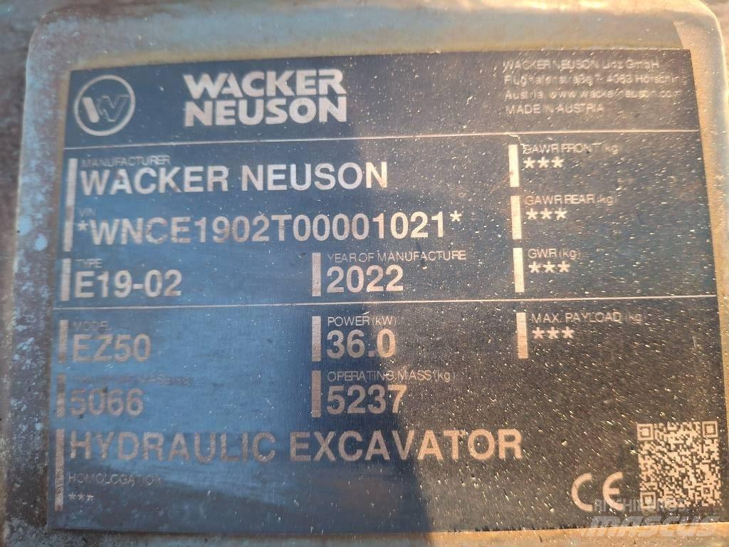 Wacker Neuson EZ50 Crawler excavators