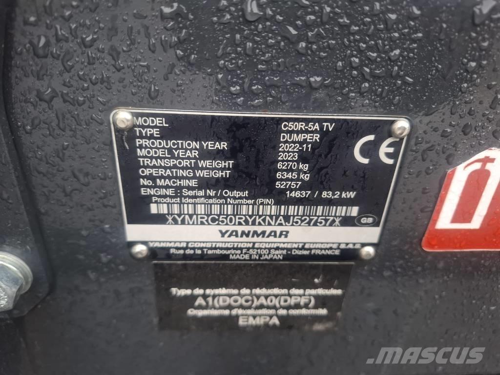 Yanmar C 50 R-5A Tracked dumpers