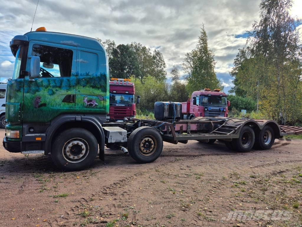 Scania R 124 Forest machine transport trucks