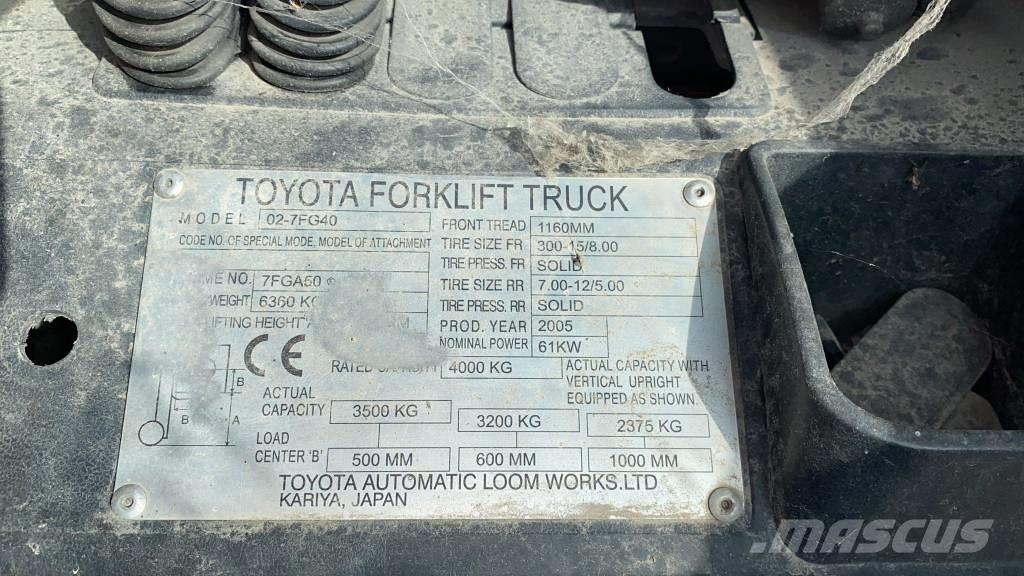 Toyota 02-7 FG 40 LPG trucks