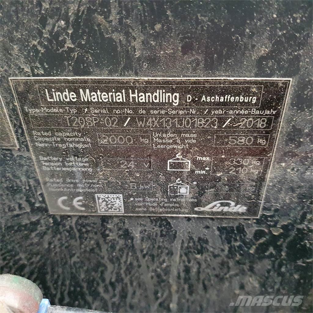 Linde T20SP kurz Pedestrian stacker