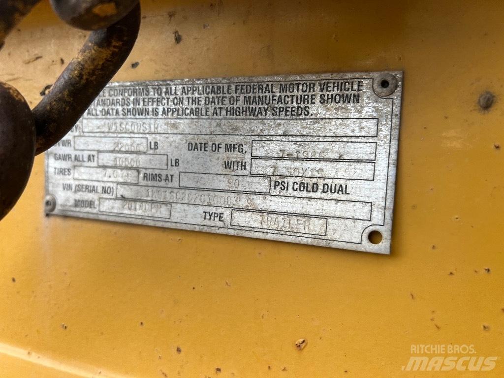  Wisconsin 20TADPH Flatbed/Dropside trailers