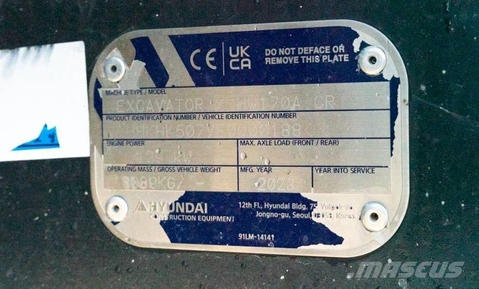 Hyundai HW 170 ACR Wheeled excavators